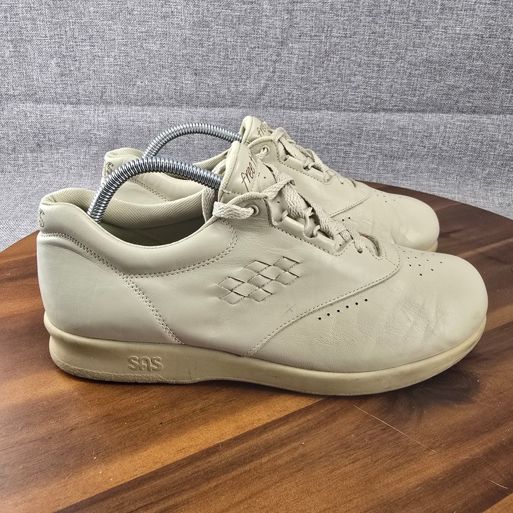 SAS Free Time Beige Leather Comfort Walking Shoes‎ Sneakers Womens Size 9.5 M